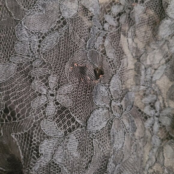 Leonard Arkin Black Lace Union Made 50s 60s Witchy Vintage Midi Dress - Picture 7 of 15